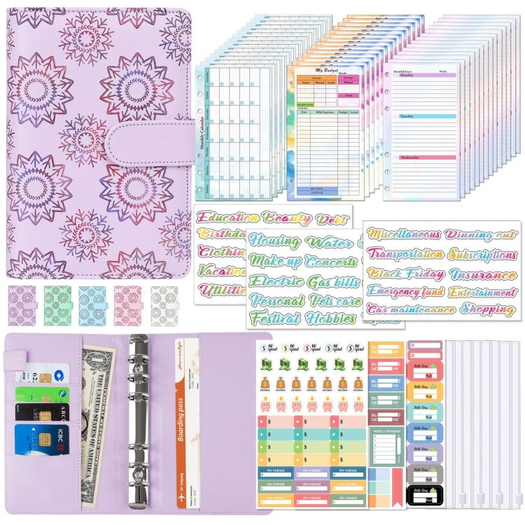 A6 Cash Budget Book Schedule Weekly Plan Monthly Plan Loose-leaf Notepad(Purple) - Notebooks by PMc TechLife | Online Shopping South Africa | PMc TechLife | Buy Now Pay Later Mobicred