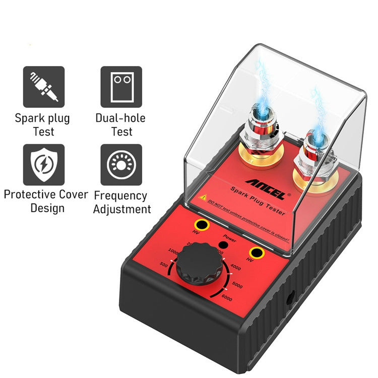 ANCEL Automotive Double Hole Spark Plug Flashover Tester, EU Plug - Electronic Test by PMC Jewellery | Online Shopping South Africa | PMC Jewellery