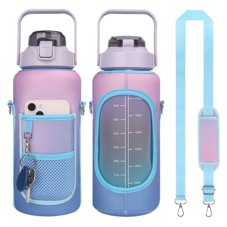 2L Gradient Color Water Bottle Cover Case Sleeve with Strap(Gradient Purple) - Kettle Bags by PMC Jewellery | Online Shopping South Africa | PMC Jewellery