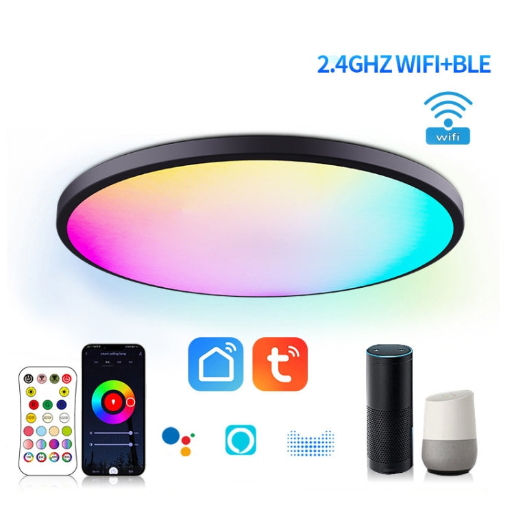 RGBCW Smart Graffiti App Voice Ceiling Light, Voltage: EU Standard 220V-240V(White Frame) - Smart Light Bulbs by PMC TechLife | Online Shopping South Africa | PMC TechLife | Buy Now Pay Later Mobicred
