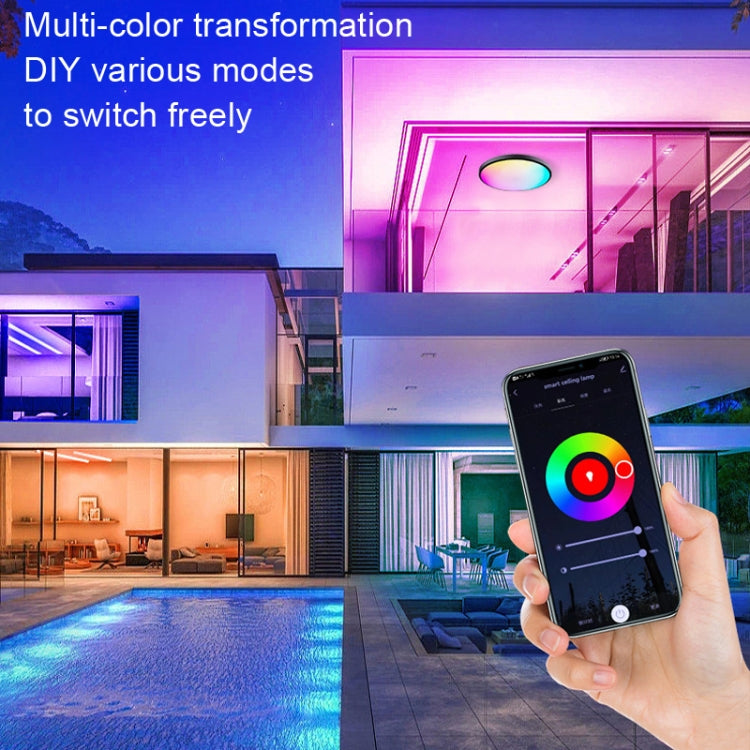 RGBCW Smart Graffiti App Voice Ceiling Light, Voltage: EU Standard 220V-240V(White Frame) - Smart Light Bulbs by PMC TechLife | Online Shopping South Africa | PMC TechLife | Buy Now Pay Later Mobicred
