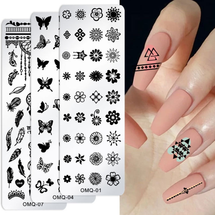 5 PCS Nail Art Print Template Nail Art Tools(OMQ-04) - Nail Art Equipment by PMC Jewellery | Online Shopping South Africa | PMC Jewellery | Buy Now Pay Later Mobicred