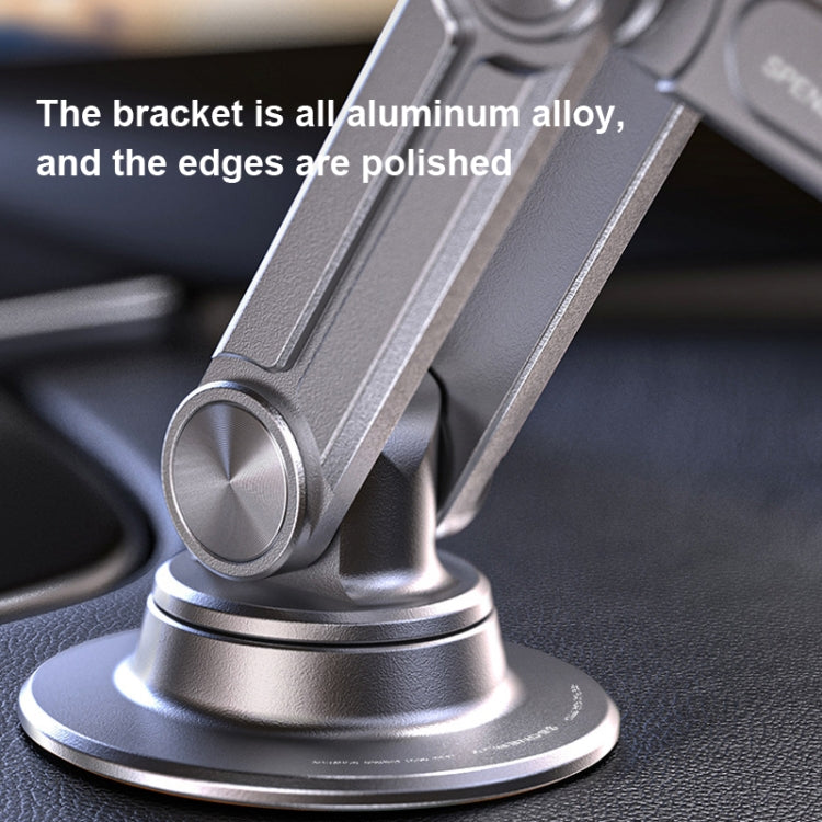 Aluminum Alloy Rotatable Lift Mobile Phone Holder Car Holder,Style: Clip Type Silver - Car Holders by PMC Jewellery | Online Shopping South Africa | PMC Jewellery | Buy Now Pay Later Mobicred