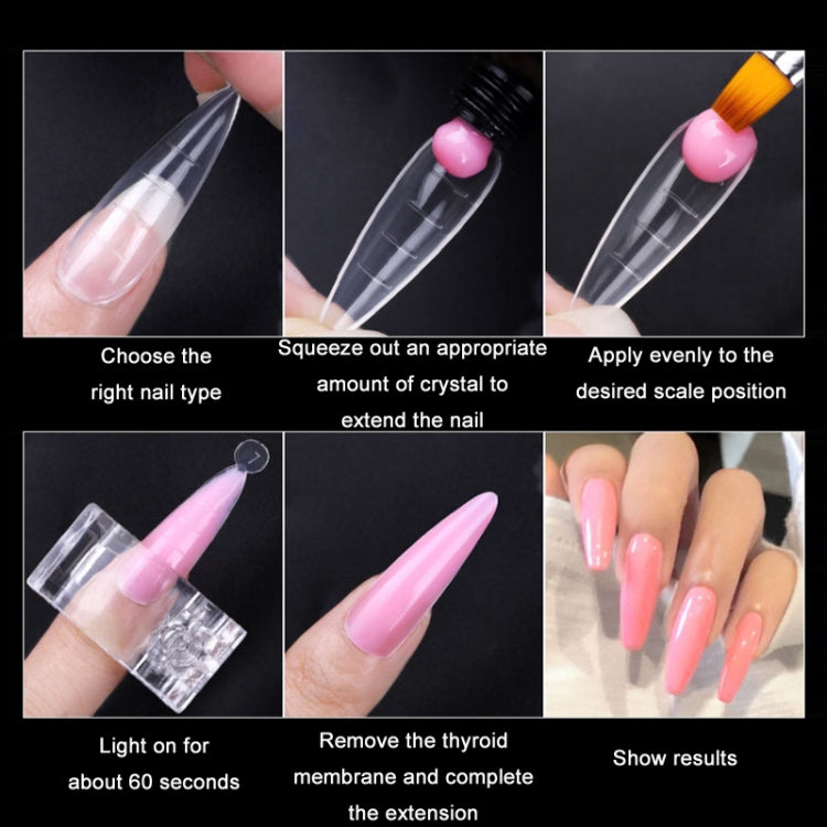 2 Boxes Nail Crystal Rapid Light Therapy Extension Nail Model, Shape: 120 PCS 10 - Nail Stickers by PMC Jewellery | Online Shopping South Africa | PMC Jewellery | Buy Now Pay Later Mobicred