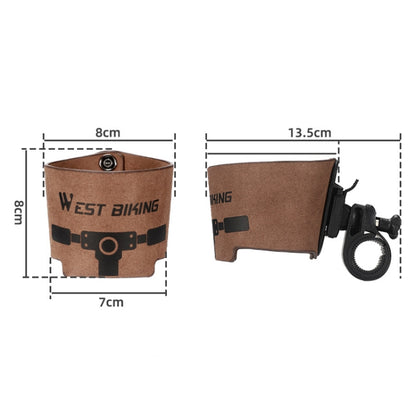 WEST BIKING YP0719298 Bicycle Cup Holder Handlebar Bottle Cage(Brown) - Holders by WEST BIKING | Online Shopping South Africa | PMC Jewellery