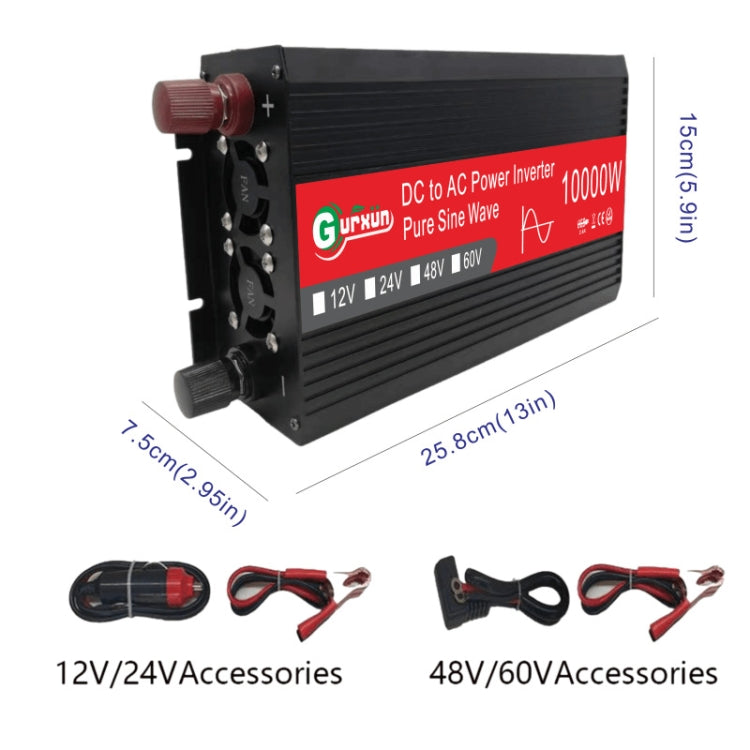 Gurxun HZ1500-10000 Sine Wave 10000W Inverter Power Converter, Specification: 12V To 110V -  by Gurxun | Online Shopping South Africa | PMC Jewellery | Buy Now Pay Later Mobicred