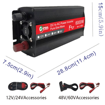 Gurxun 6000W High Power Sine Wave Inverter With Single Digital Display, Specification: 60V-220V -  by Gurxun | Online Shopping South Africa | PMC Jewellery