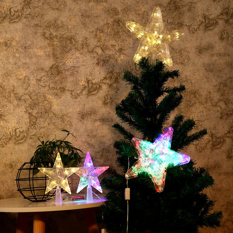 Christmas Tree Top Light LED Glowing Star Lights, Size: Small Battery Model(Colorful) - Christmas Decoration Lamps by PMC TechLife | Online Shopping South Africa | PMC TechLife | Buy Now Pay Later Mobicred
