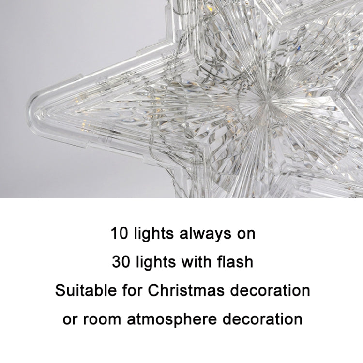 Christmas Tree Top Light LED Glowing Star Lights, Size: Large Battery Model(Warm White) - Decoration Lamps by PMC Jewellery | Online Shopping South Africa | PMC Jewellery