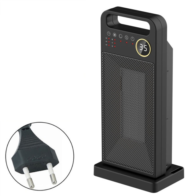 LCD Digital Display Rotary Remote Control Heater PTC Ceramic Heating Heater, Spec: EU Plug (Black) - free shipping - PMC TechLife - Order now!