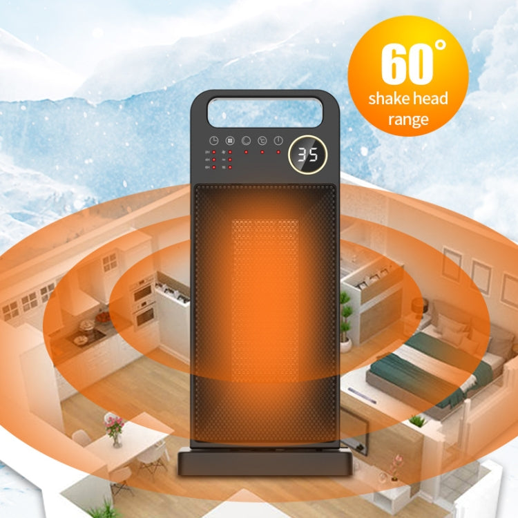 LCD Digital Display Rotary Remote Control Heater PTC Ceramic Heating Heater, Spec: EU Plug (Black) - free shipping - PMC TechLife - Order now!