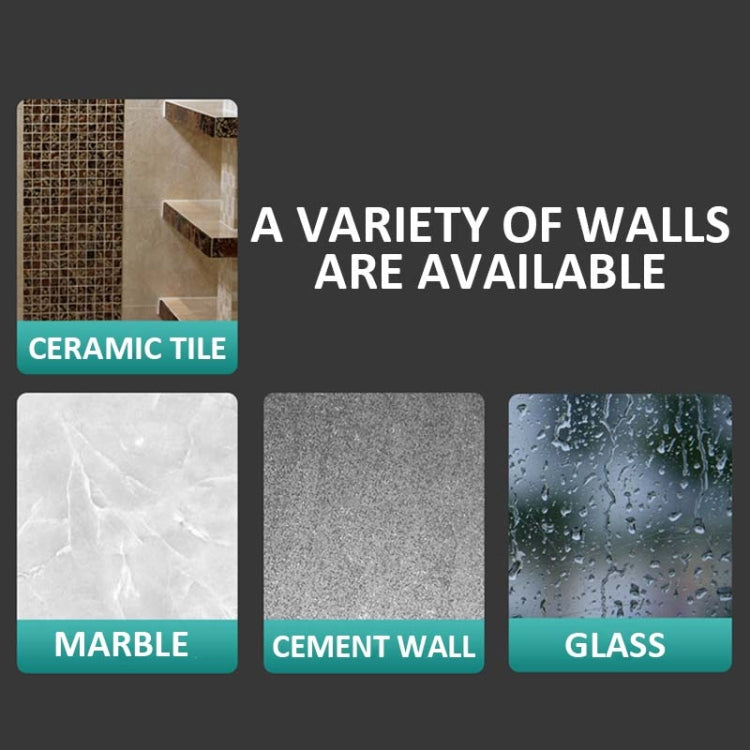 Self-Adhesive Shower arm Head Holder Adjustable Wall Mounted Fixed Base (Black) - Shower Head by PMC TechLife | Online Shopping South Africa | PMC TechLife