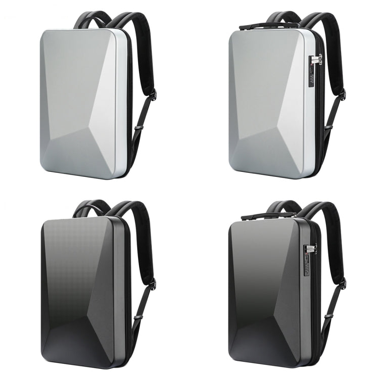 Bopai 61-93318A Hard Shell Waterproof Expandable Backpack with USB Charging Hole, Spec: Regular (Silver) - free shipping - PMC Jewellery - Order now!