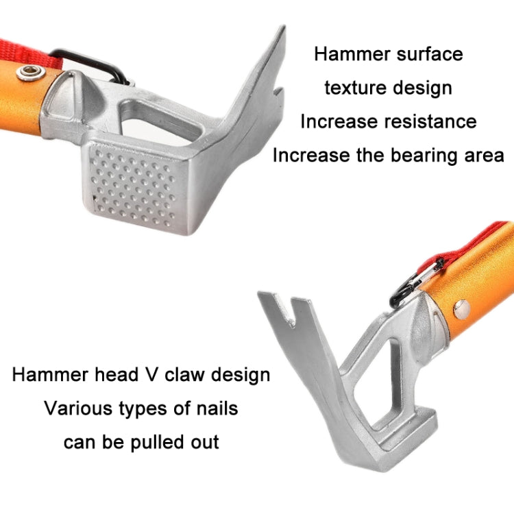 Outdoor Camping Multifunctional Tent Ground Nail Hammer(Silver) - Tents & Accessories by PMC Jewellery | Online Shopping South Africa | PMC Jewellery