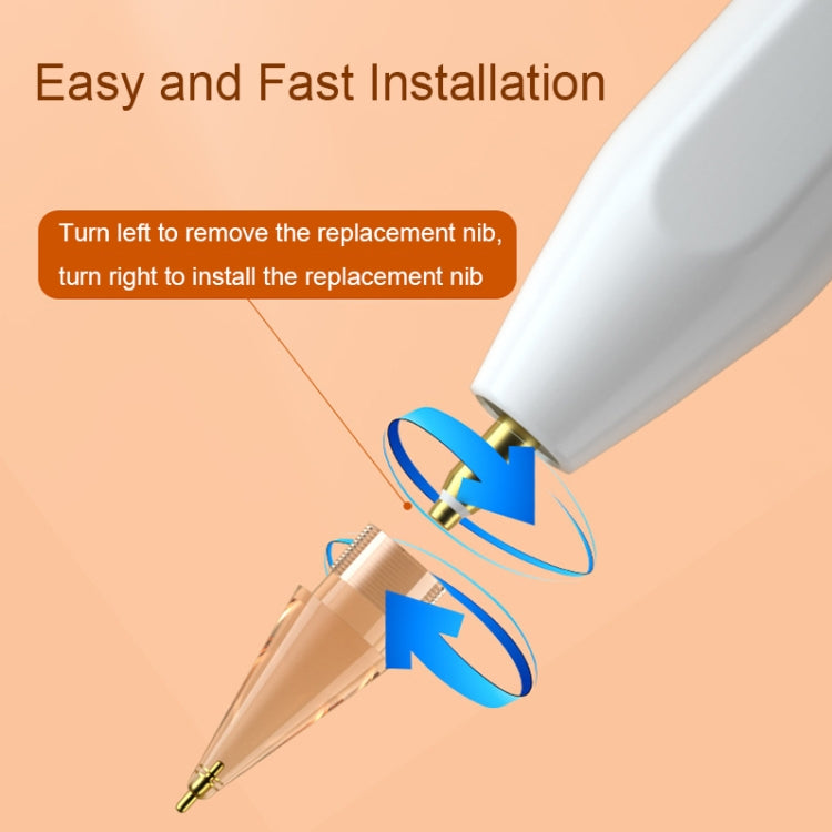 For Apple Pencil 1/2 2pcs Stylus Transparent Replacement Needle Nib, Spec: Round (Red) - Pencil Accessories by PMc TechLife | Online Shopping South Africa | PMc TechLife | Buy Now Pay Later Mobicred