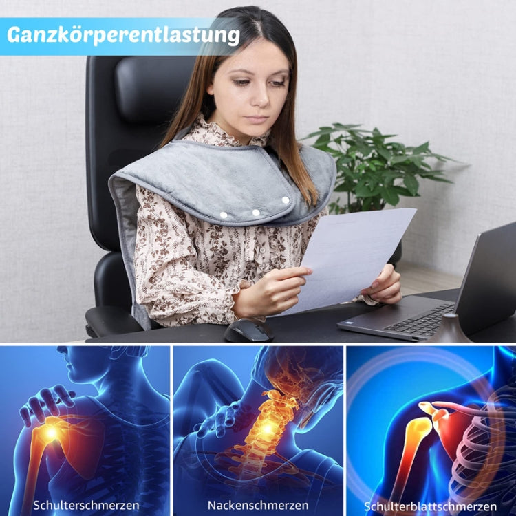 Heated Shoulder Guards Neck Guards Electric Heated Shawls Electric Blankets UK Plug(Dark Gray) - free shipping - PMC TechLife - Order now!