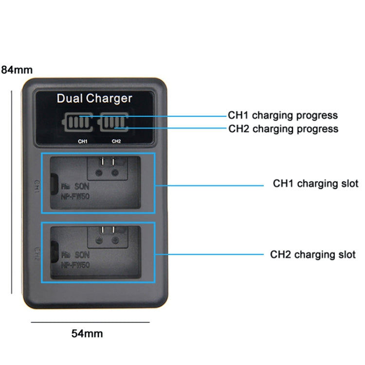 FW50 Vertical Dual Charge SLR Camera Battery Charger - free shipping - PMC TechLife - Order now!
