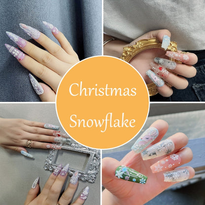 3 PCS 5D Embossed Nail Stickers Christmas Snowflake Elk Nail Stickers(5D-K027) - Nail Stickers by PMC Jewellery | Online Shopping South Africa | PMC Jewellery | Buy Now Pay Later Mobicred