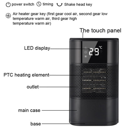 N8 Table Air Heater Indoor Quick Heat Energy Saving Electric Heater,  Specification: EU Plug(White) - Electric Heaters by PMC Jewellery | Online Shopping South Africa | PMC Jewellery | Buy Now Pay Later Mobicred