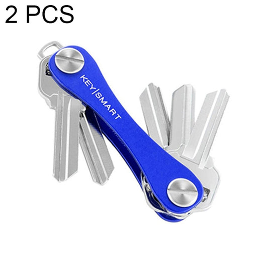 2 PCS QD-81 Large Capacity Metal Key Holder Key Organizer Key Storage Box(Blue) - Key Rings by PMC Jewellery | Online Shopping South Africa | PMC Jewellery