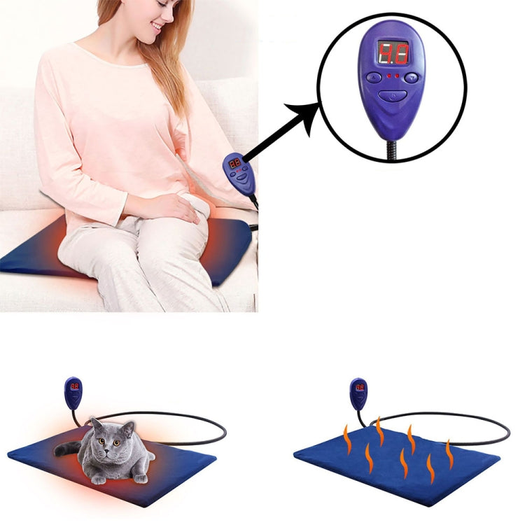 50x50cm Blue 12V Low Voltage Multifunctional Warm Pet Heating Pad Pet Electric Blanket(EU Plug) - Pads by PMC TechLife | Online Shopping South Africa | PMC TechLife