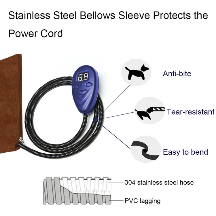 50x50cm Red 12V Low Voltage Multifunctional Warm Pet Heating Pad Pet Electric Blanket(EU Plug) - Pads by PMC TechLife | Online Shopping South Africa | PMC TechLife | Buy Now Pay Later Mobicred