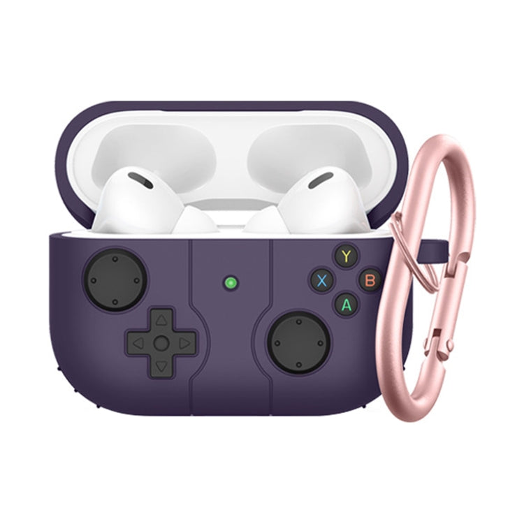For Airpods 3 Soft Shell Drop-proof Silicone Headphone Cover With Hook (Purple) - For AirPods 3 by PMC Jewellery | Online Shopping South Africa | PMC Jewellery | Buy Now Pay Later Mobicred
