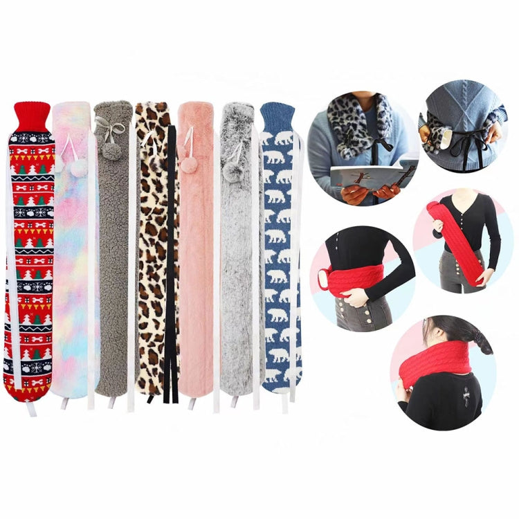 2L Long-strip Multifunctional Water-filled Rubber Hot Water Bags, Spec: Gray Plush - Hot Water Bags by PMC TechLife | Online Shopping South Africa | PMC TechLife | Buy Now Pay Later Mobicred