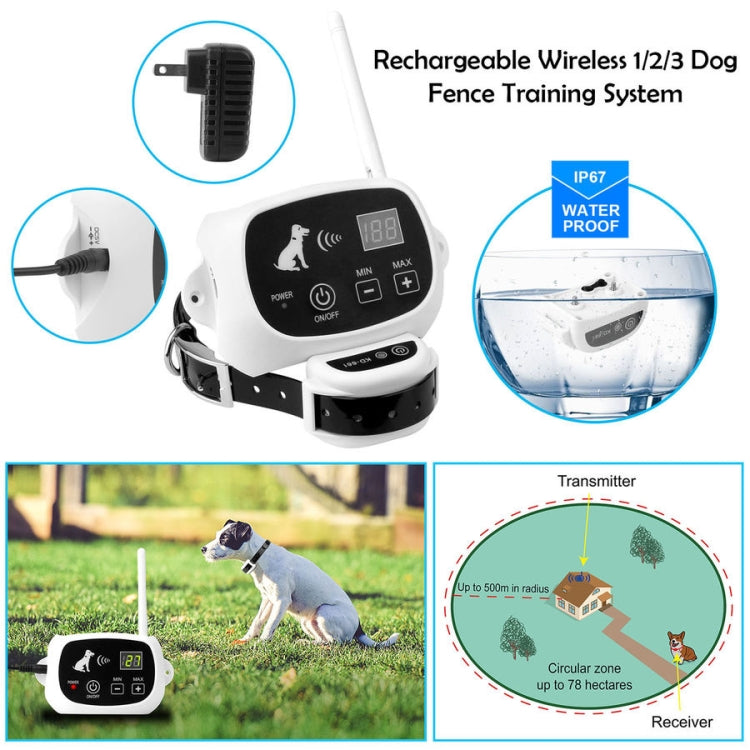 KD-661 500m Wireless Electric Dog Pet Fence Shock Collar,Spec: For Two Dog(UK Plug) - Training Aids by PMC Jewellery | Online Shopping South Africa | PMC Jewellery | Buy Now Pay Later Mobicred