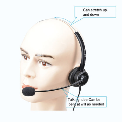 VT200 Single Ear Telephone Headset Operator Headset With Mic,Spec: Type-C With Answer Key - Microphones & Headsets by PMC Jewellery | Online Shopping South Africa | PMC Jewellery | Buy Now Pay Later Mobicred