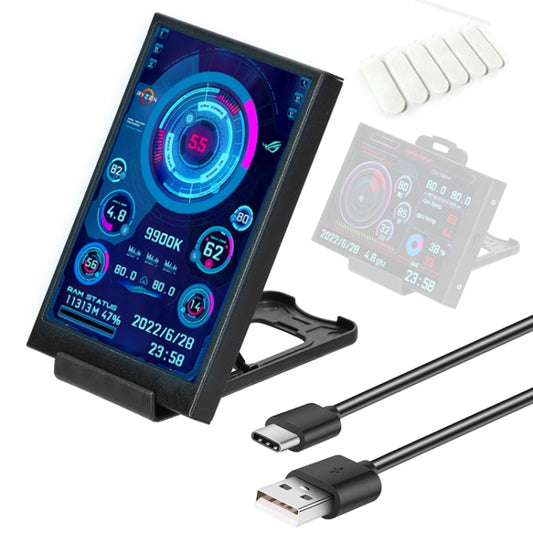 3.5 Inch IPS View All Computer Monitor USB Chassis Vice Screen Set 1 (Black) - Gadget by PMC Jewellery | Online Shopping South Africa | PMC Jewellery