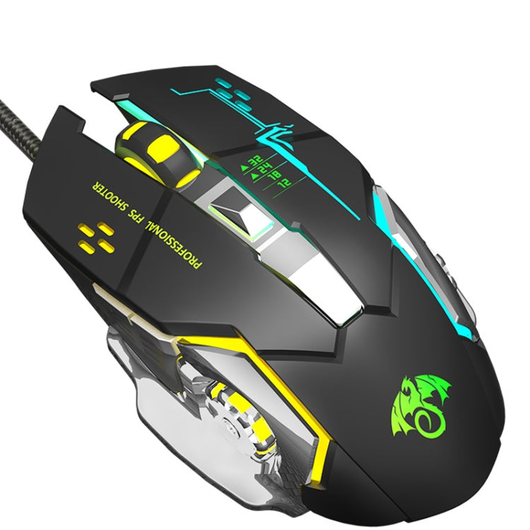 LEAVEN X6 6 Keys Game Computer Ergonomic Wired Mouse, Cable Length: 1.42m(Black) - Wired Mice by LEAVEN | Online Shopping South Africa | PMC Jewellery | Buy Now Pay Later Mobicred