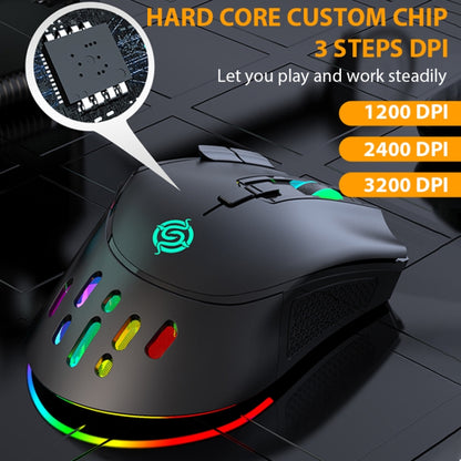 K-Snake BM520  9-button 3200DPI 2.4G RGB Wireless Dual-mode Gaming Mouse(White) - Wireless Mice by K-Snake | Online Shopping South Africa | PMC Jewellery | Buy Now Pay Later Mobicred