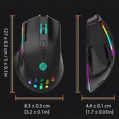 K-Snake BM520  9-button 3200DPI 2.4G RGB Wireless Dual-mode Gaming Mouse(Black) - Wireless Mice by K-Snake | Online Shopping South Africa | PMC Jewellery | Buy Now Pay Later Mobicred