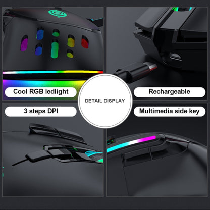 K-Snake BM520  9-button 3200DPI 2.4G RGB Wireless Dual-mode Gaming Mouse(Black) - Wireless Mice by K-Snake | Online Shopping South Africa | PMC Jewellery | Buy Now Pay Later Mobicred