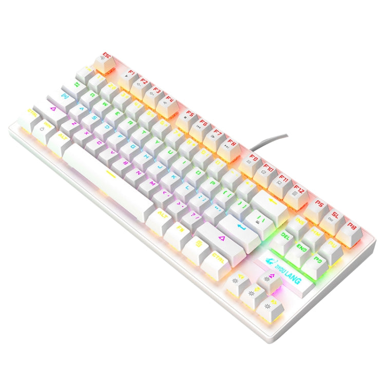 ZIYOULANG K2 87 Keys Office Laptop Punk Glowing Mechanical Wired Keyboard, Cable Length: 1.5m, Color: White - Wired Keyboard by ZIYOULANG | Online Shopping South Africa | PMC Jewellery | Buy Now Pay Later Mobicred