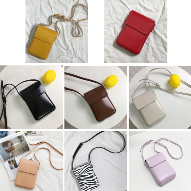 Fashion Versatile Vertical Models Single Shoulder Crossbody Mobile Phone Bag, Color: Apricot - Single-shoulder Bags by PMC Jewellery | Online Shopping South Africa | PMC Jewellery | Buy Now Pay Later Mobicred