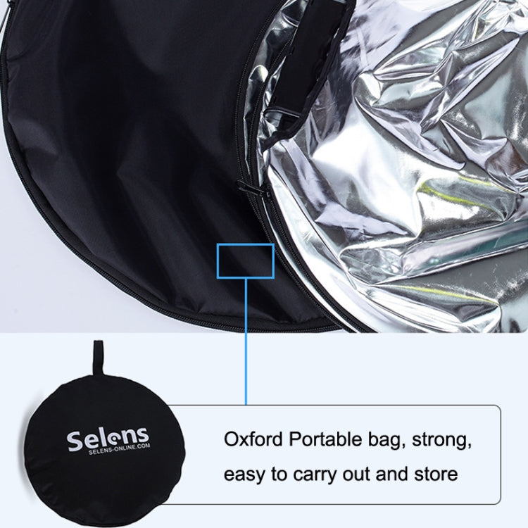 Selens  5 In 1 (Gold / Silver  / White / Black / Soft Light) Folding Reflector Board, Size: 80x120cm - free shipping - PMC TechLife - Order now!