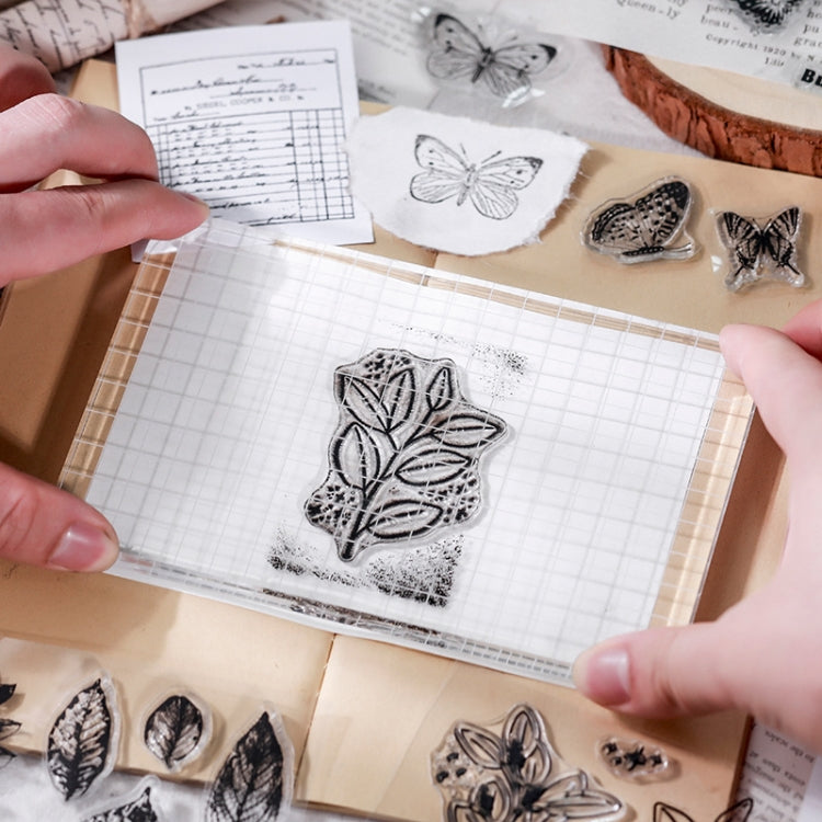 5 PCS Vintage Botanical Arrangement Handbook Clear Silicone Stamp(Vintage Postmark) - Handbook Decorative Stickers by PMC TechLife | Online Shopping South Africa | PMC TechLife