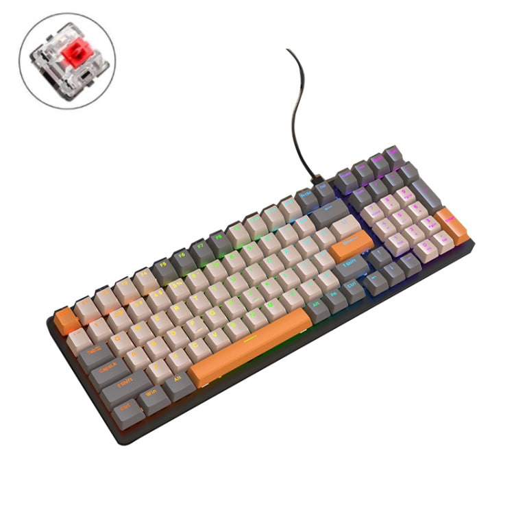 ZIYOU LANG  K3 100 Keys Game Glowing Wired Mechanical Keyboard, Cable Length: 1.5m, Style: Micro Light Version Red Axis - Wired Keyboard by ZIYOU LANG | Online Shopping South Africa | PMC Jewellery | Buy Now Pay Later Mobicred