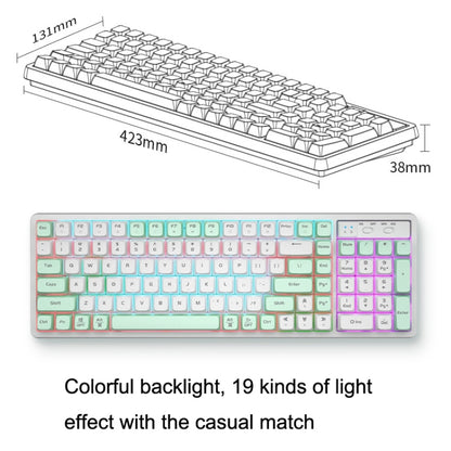 LANGTU GK102 102 Keys Hot Plugs Mechanical Wired Keyboard. Cable Length: 1.63m, Style: RGB Version Gold Shaft (Beige Knight) - Wired Keyboard by LANGTU | Online Shopping South Africa | PMC Jewellery | Buy Now Pay Later Mobicred