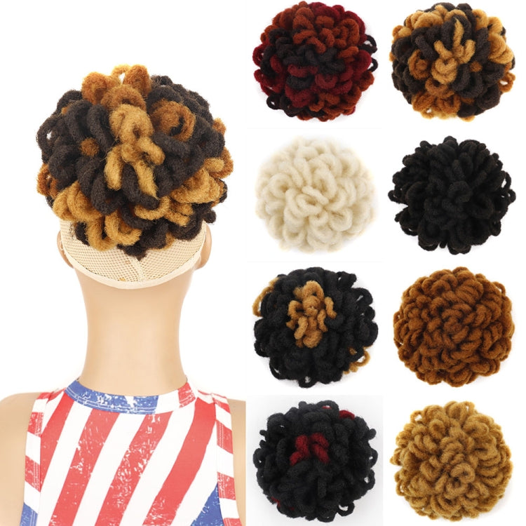 LSFBZB Drawstring Dreadlocks Wig Caterpillar Dreadlock Shaggy Hair Bun, Spec: 1BHBUG - free shipping - PMC TechLife - Order now!