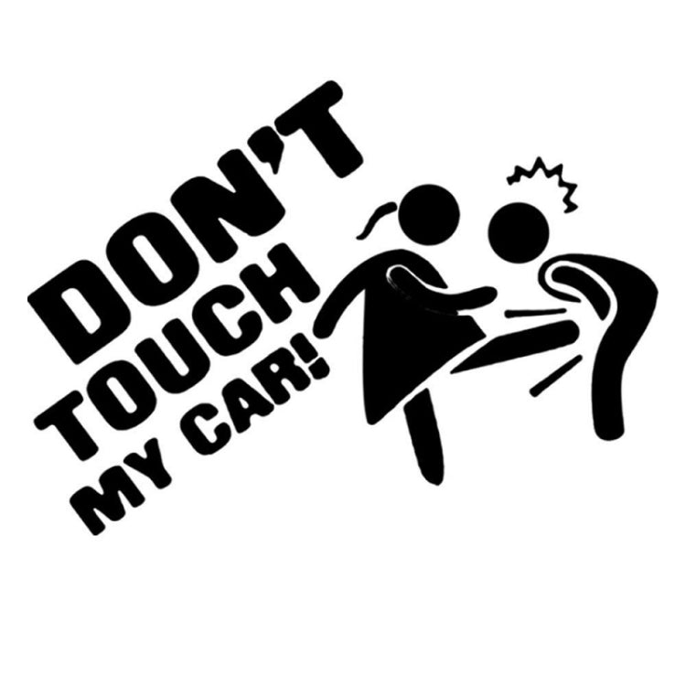 10pcs Car Sticker Do Not Touch My Car Personalised Reflective Warning Sticker(Black) - Decorative Sticker by PMC TechLife | Online Shopping South Africa | PMC TechLife | Buy Now Pay Later Mobicred