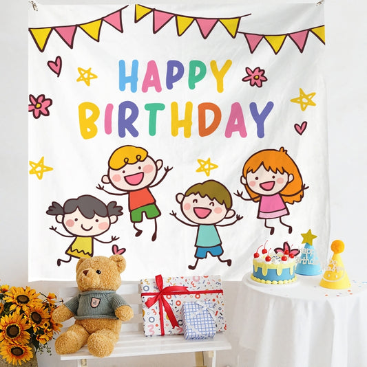 Birthday Layout Hanging Cloth Children Photo Wall Cloth, Size: 150x180cm Velvet(twenty one) - Cartoon by PMC Jewellery | Online Shopping South Africa | PMC Jewellery | Buy Now Pay Later Mobicred