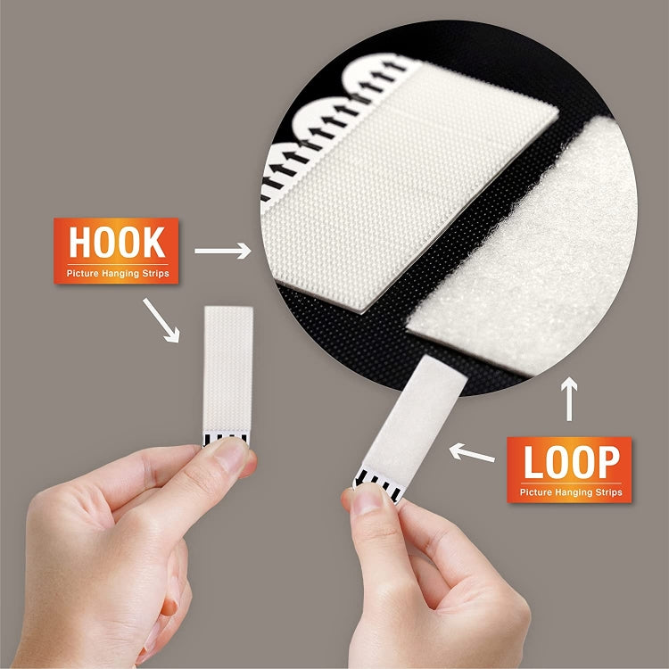 10pcs Picture Hanging Strips Hook and Loop Tape Picture Hanger 4.5x1.7cm - Adhesives & Sealers by PMC TechLife | Online Shopping South Africa | PMC TechLife
