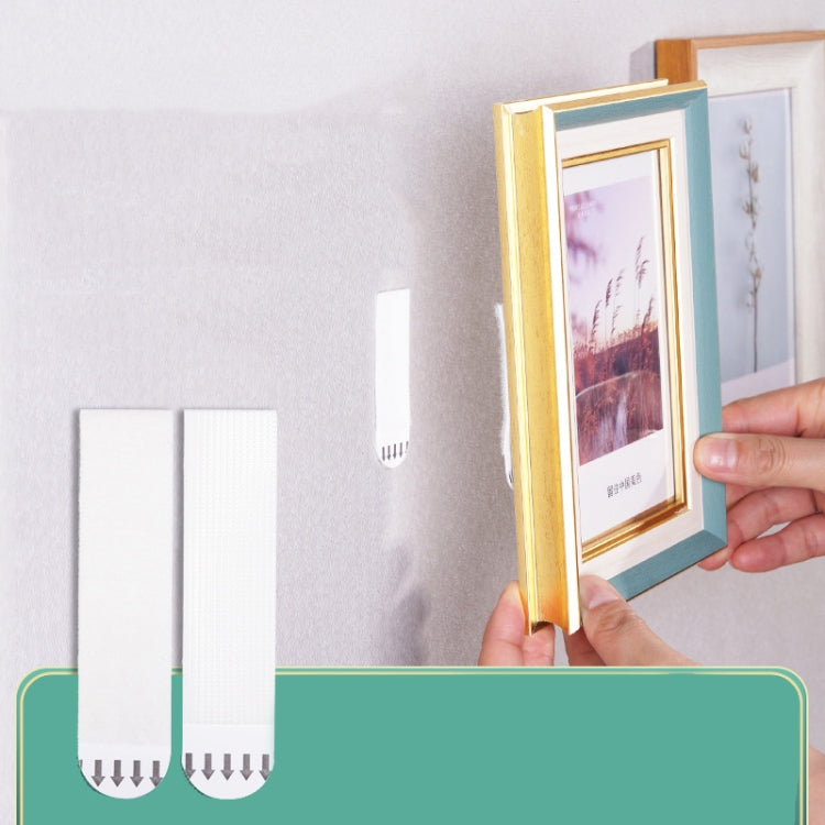 10pcs Picture Hanging Strips Hook and Loop Tape Picture Hanger 4.5x1.7cm - Adhesives & Sealers by PMC TechLife | Online Shopping South Africa | PMC TechLife