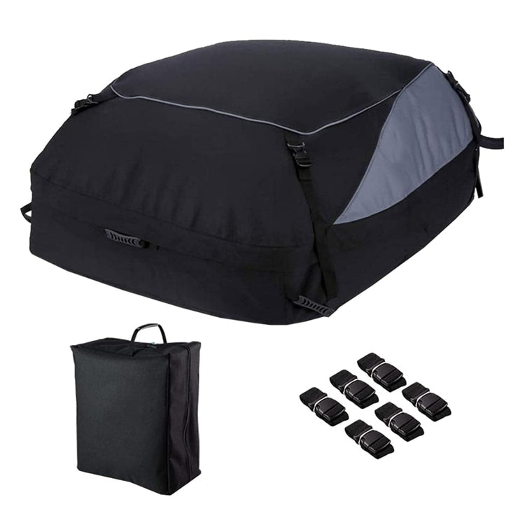 600D Oxford Cloth Car Luggage Bag Outdoor SUV Foldable Roof Bag, Size: M: 130 × 100 × 45cm(Black+Gray) - Roof Racks by PMC Jewellery | Online Shopping South Africa | PMC Jewellery