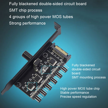 PIC Bit Case Cooling Fan Control Switch PWM 6 Way Computer Fan Speed Controller(SATA) - Others by PMC Jewellery | Online Shopping South Africa | PMC Jewellery | Buy Now Pay Later Mobicred