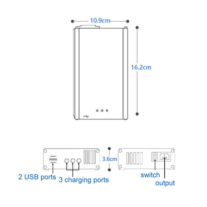 for DJI Mavic 3 YX 1 to 5 Charger With Switch(US Plug) - Charger by PMC Jewellery | Online Shopping South Africa | PMC Jewellery | Buy Now Pay Later Mobicred