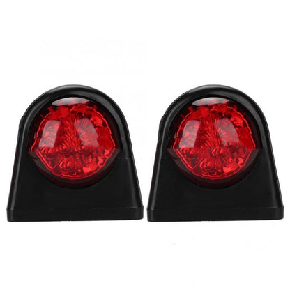 MK-249 10-30V 8LEDs Red And White Truck Round Side Light(Red White) - Running Lights by PMC Jewellery | Online Shopping South Africa | PMC Jewellery | Buy Now Pay Later Mobicred